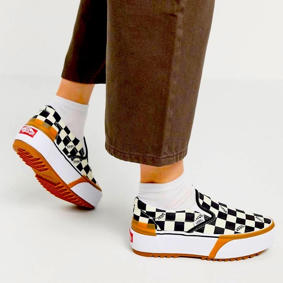 vans stacked era checkerboard